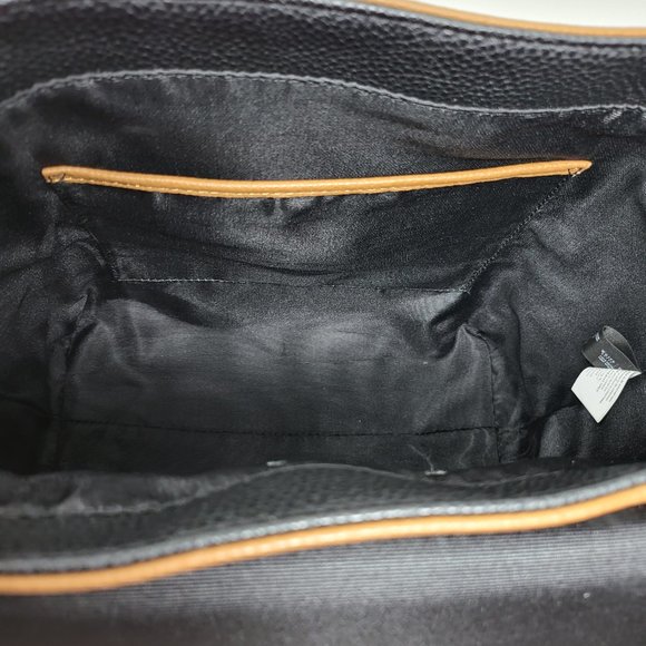 orYANY Brown Pebbled Leather Large Satchel Bag - Picture 5 of 7